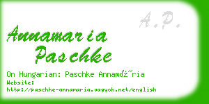 annamaria paschke business card